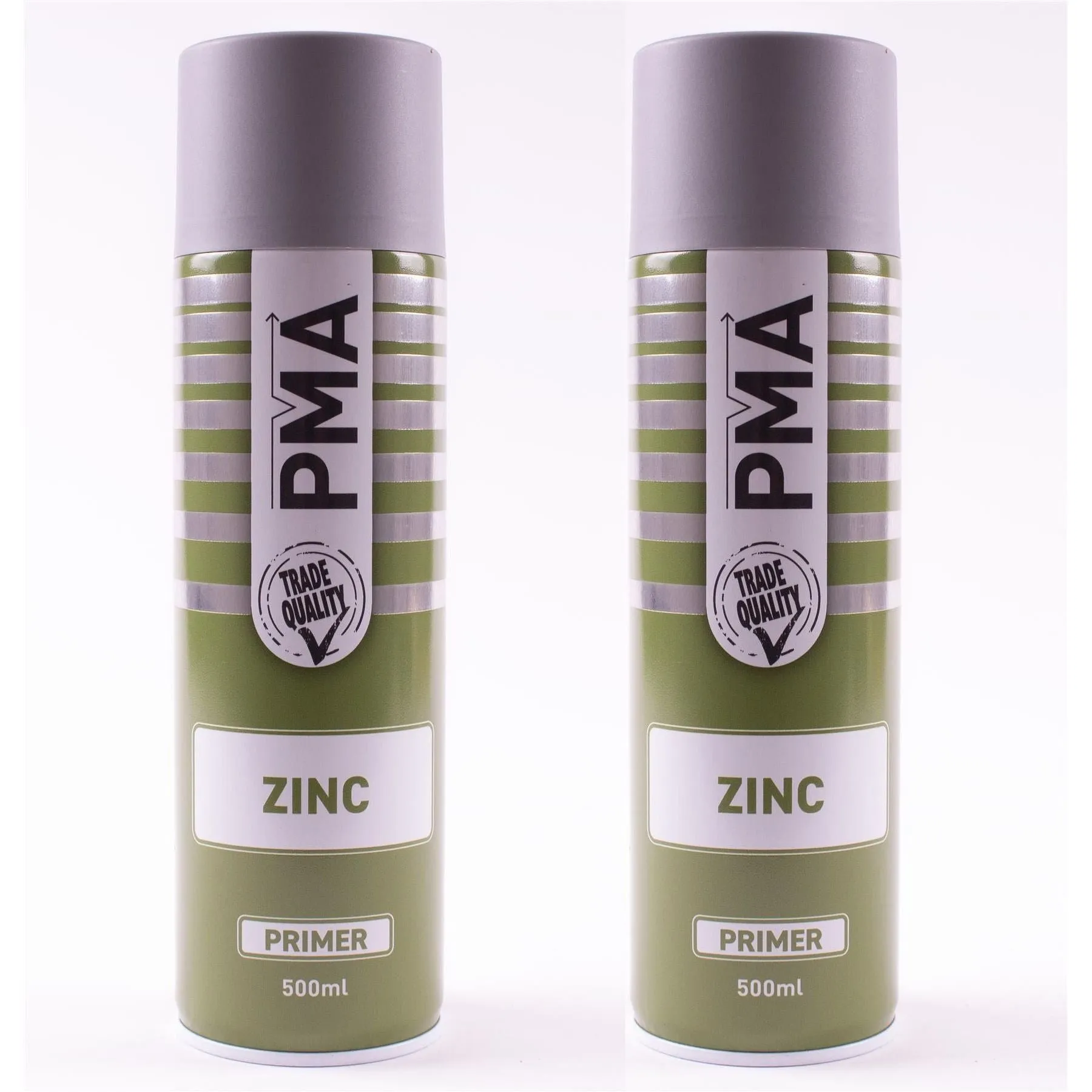 2x Autotek Professional Zinc Primer 500ml Spray Paint High Coverage