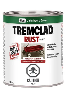 946mL Tremclad Rust Paint, Gloss John Deere Green