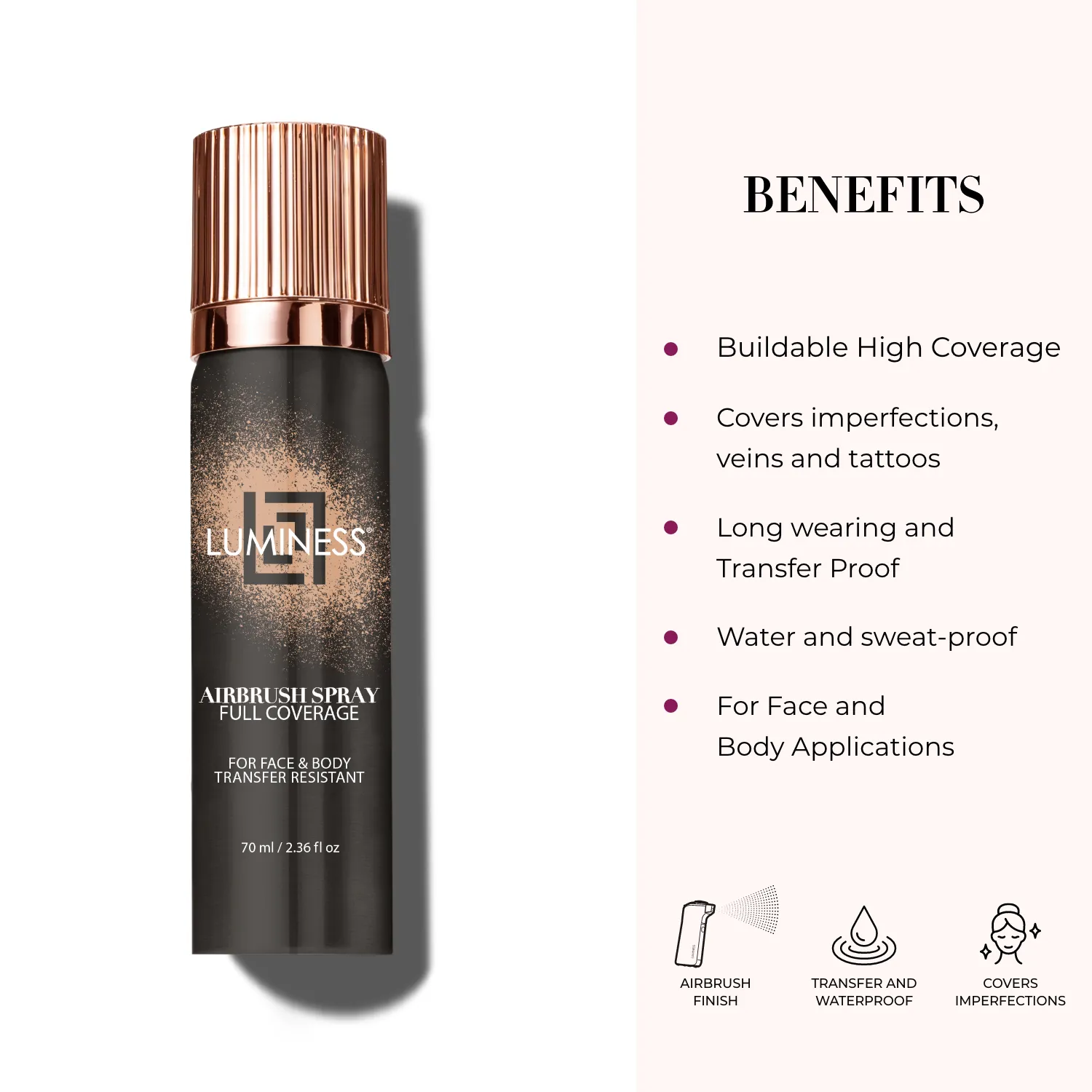 Airbrush Spray Full Coverage Body & Face Foundation