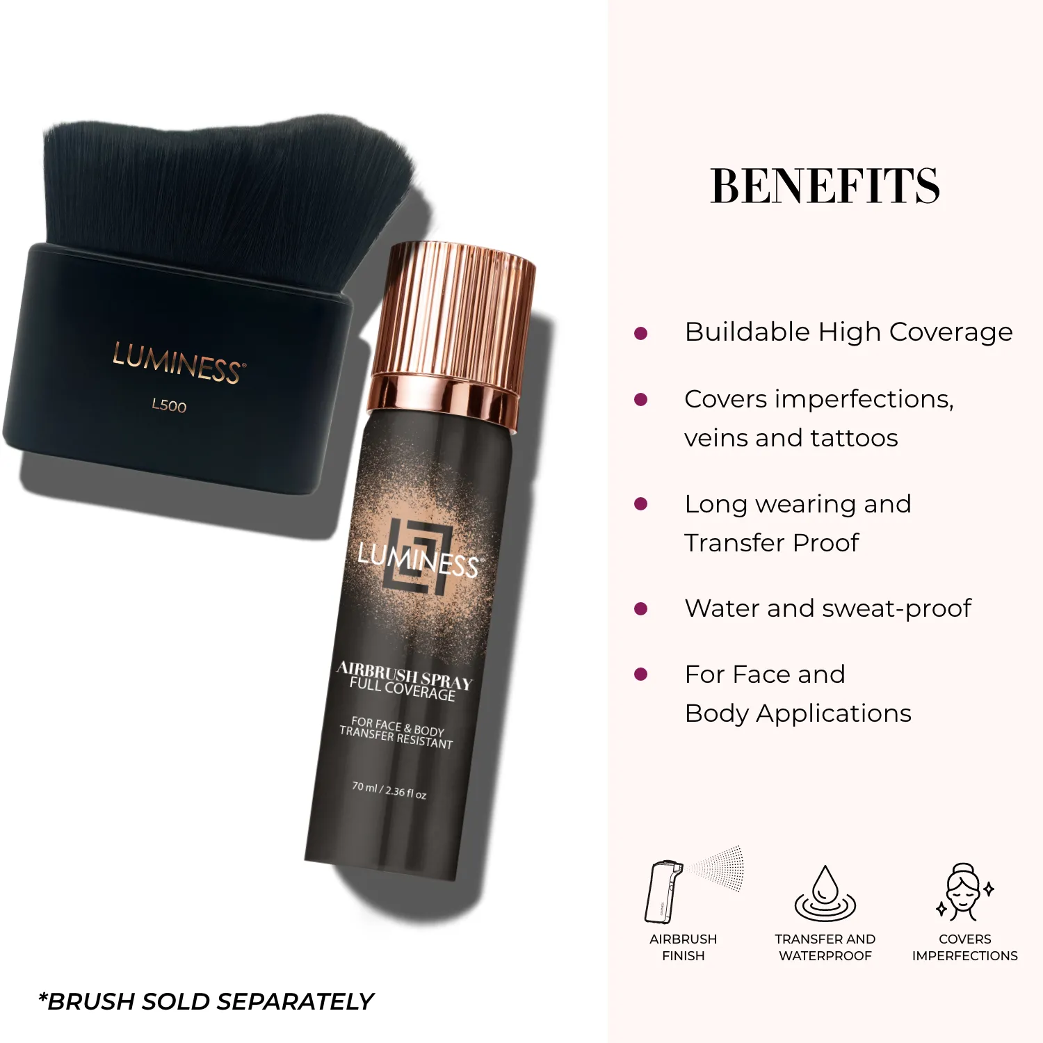 Airbrush Spray Full Coverage Body & Face Foundation