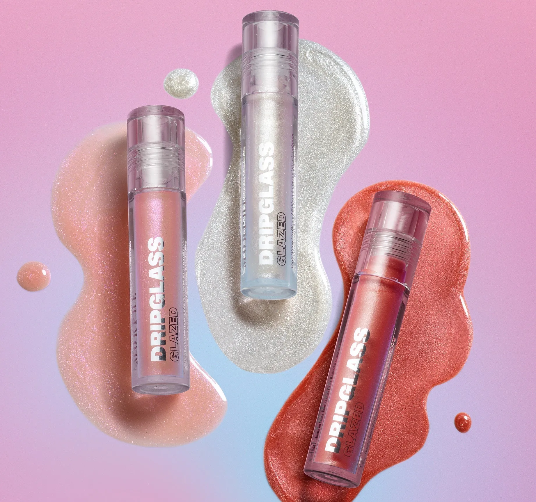 Aurascape Dripglass Glazed Highshine Pearlized Lip Gloss - Cosmic Coral