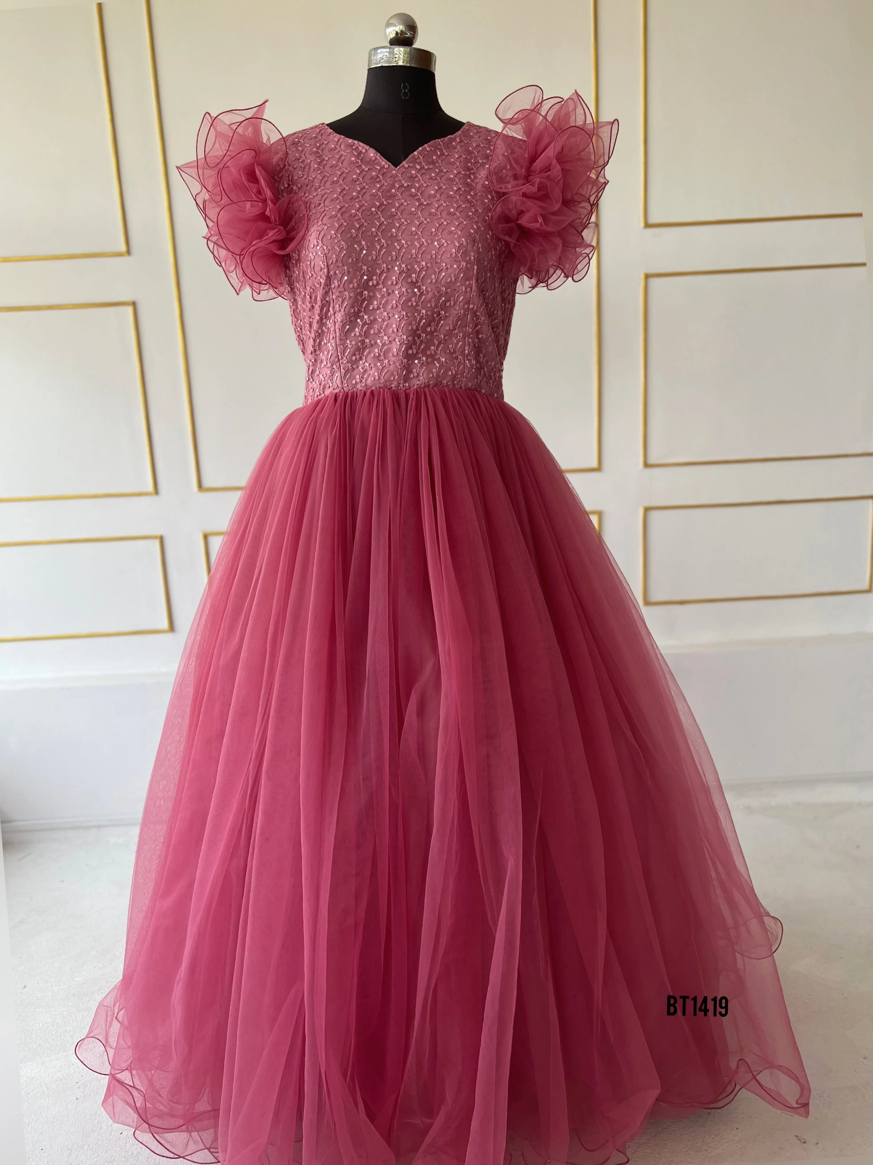 BT1419 Blush Harmony – Elegant Mother & Child Ensemble