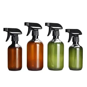 Hair Styling Spray Bottles, Leak-Proof, Ergonomic, 10.14Oz & 16.9Oz, Tan & Green, Perfect for Hair Products