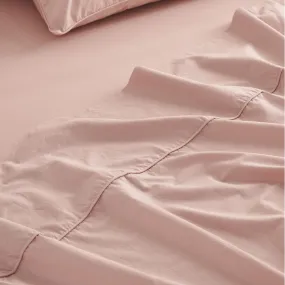 Leo Washed Cotton - Blush Kids Flat Sheet