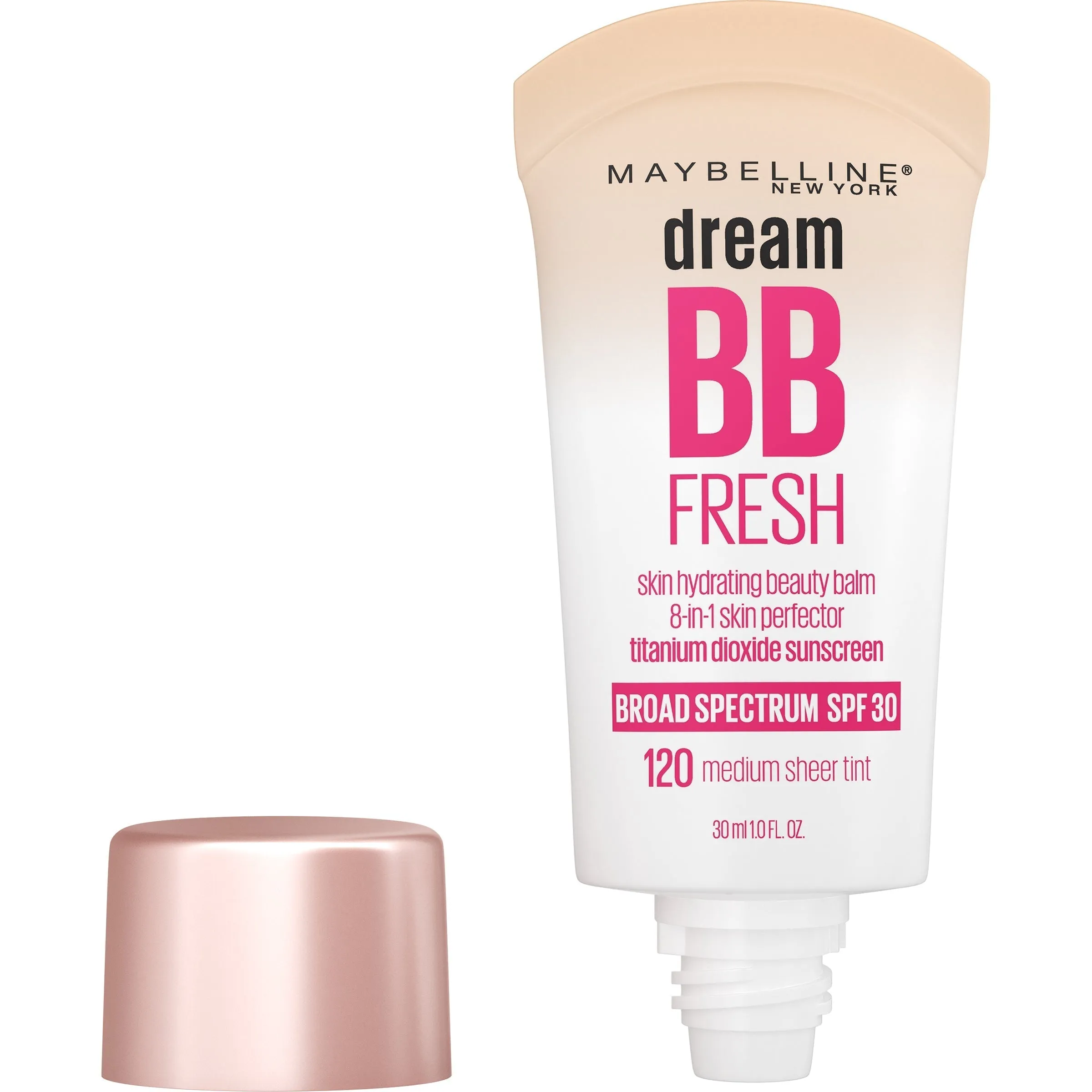 Maybelline Dream Fresh BB Cream 8 in 1 Skin Perfector, Medium, 1 fl oz Other 1 oz