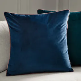 Meridian Velvet Cushion Petrol/Blush