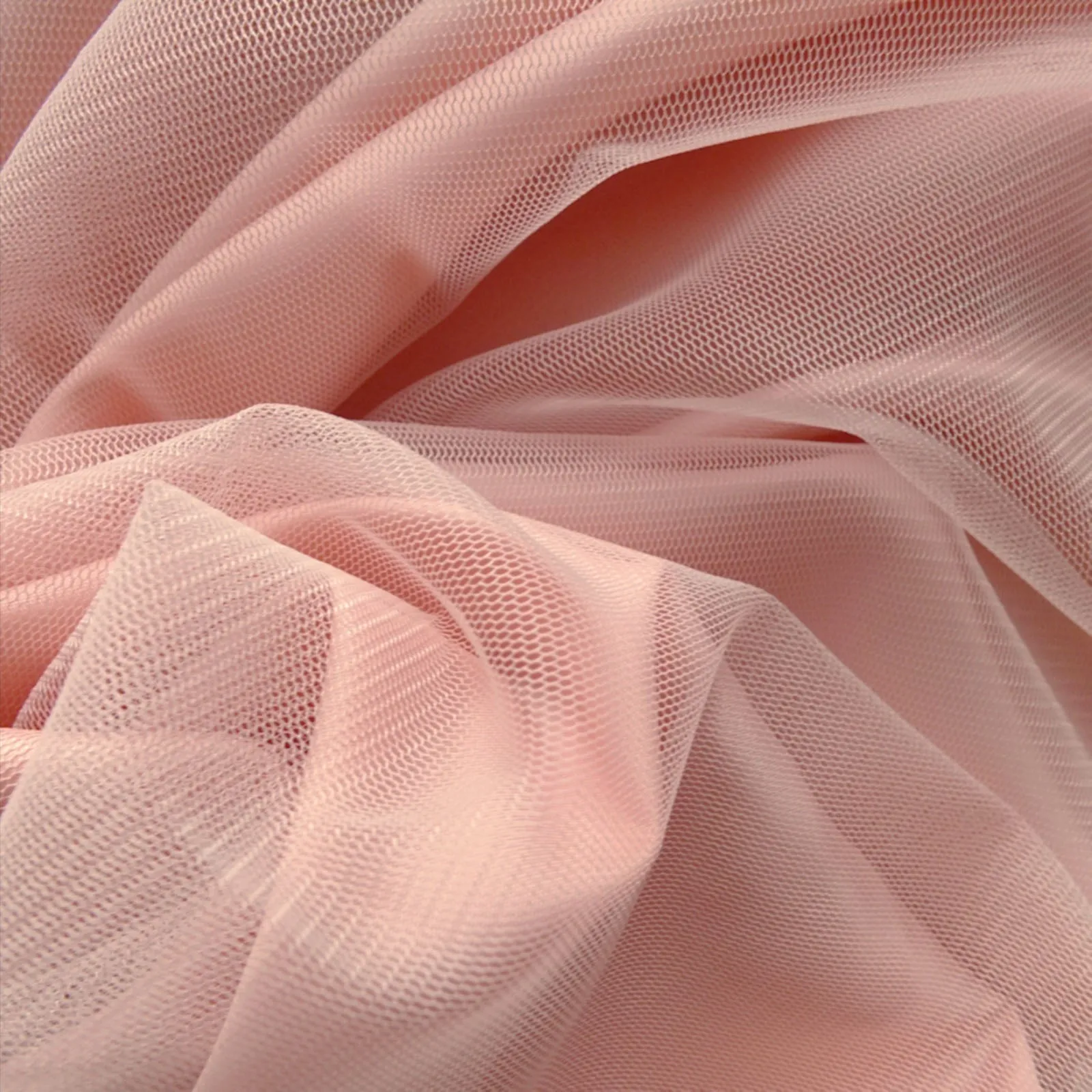 Soft Tulle Fabric 150cm Wide - Blush